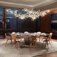 Gingko Double Tier Combination  Linear Chandelier