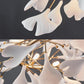 Gingko Chandelier U USE White and Gold