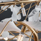 Gingko Chandelier U USE White and Gold