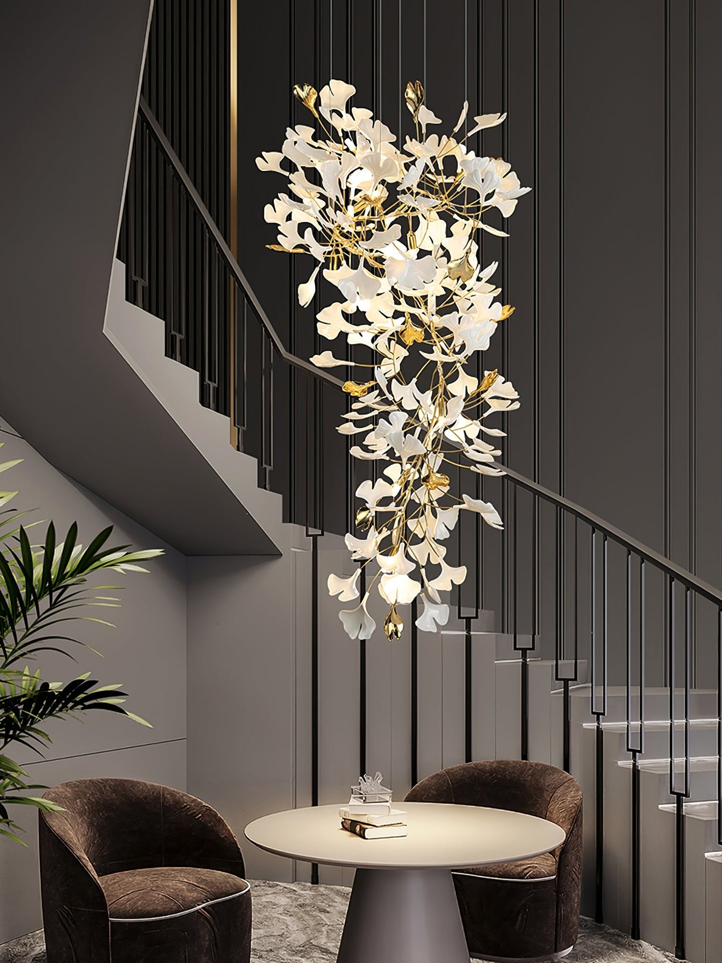 Gingko Round Chandelier 59"H 78"H 118"H