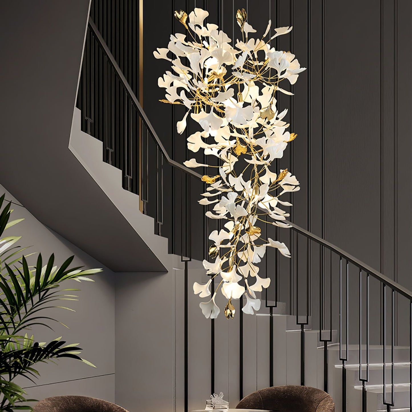 Gingko Round Chandelier 59"H 78"H 118"H