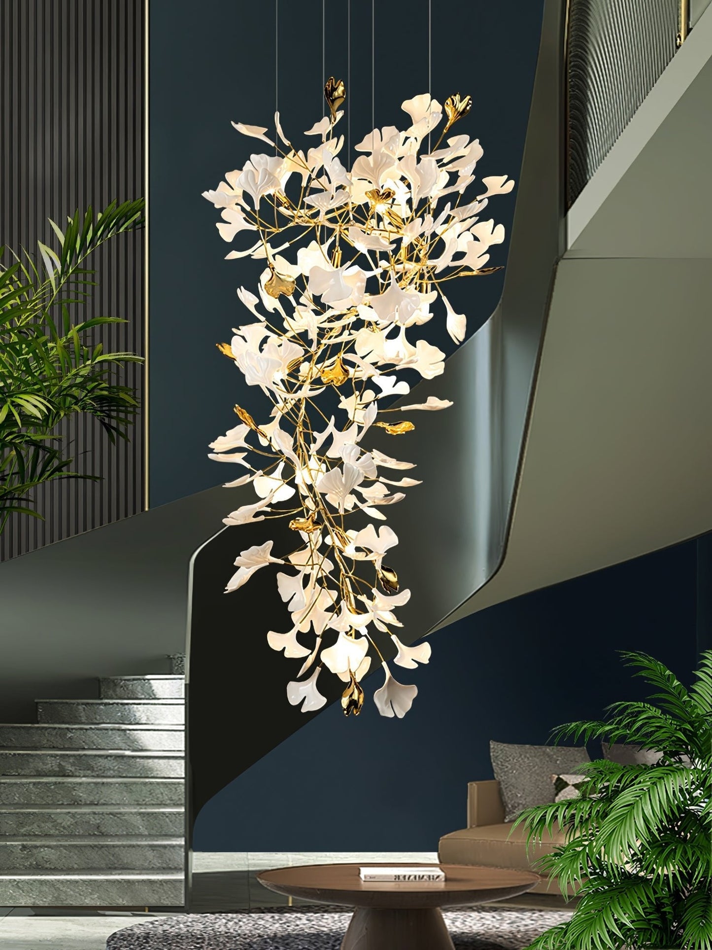 Gingko Round Chandelier 59"H 78"H 118"H