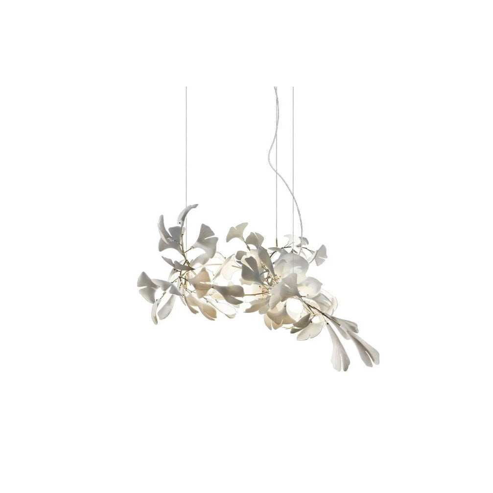 Gingko Chandelier A USE White and Gold