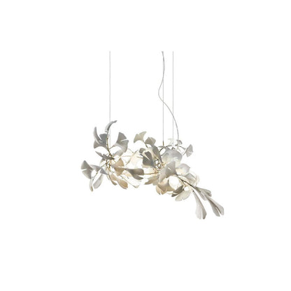 Gingko Chandelier A USE White and Gold