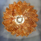 Gorgeous Murano Felci Amber Glass Chandelier 33.5"