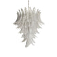 Gorgeous Murano Felci Transparent Glass Chandelier 33.5"