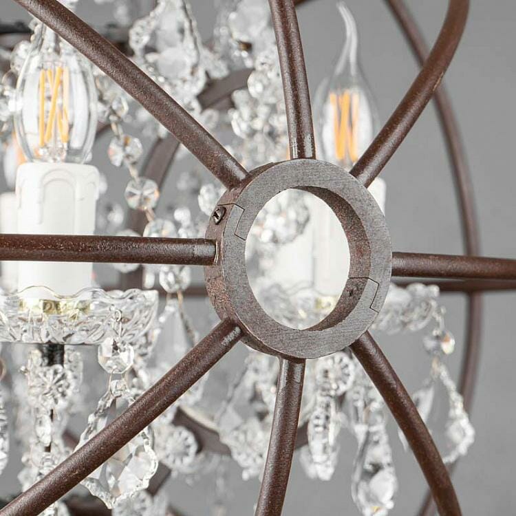 Annie Gyro Crystal Double Chandelier