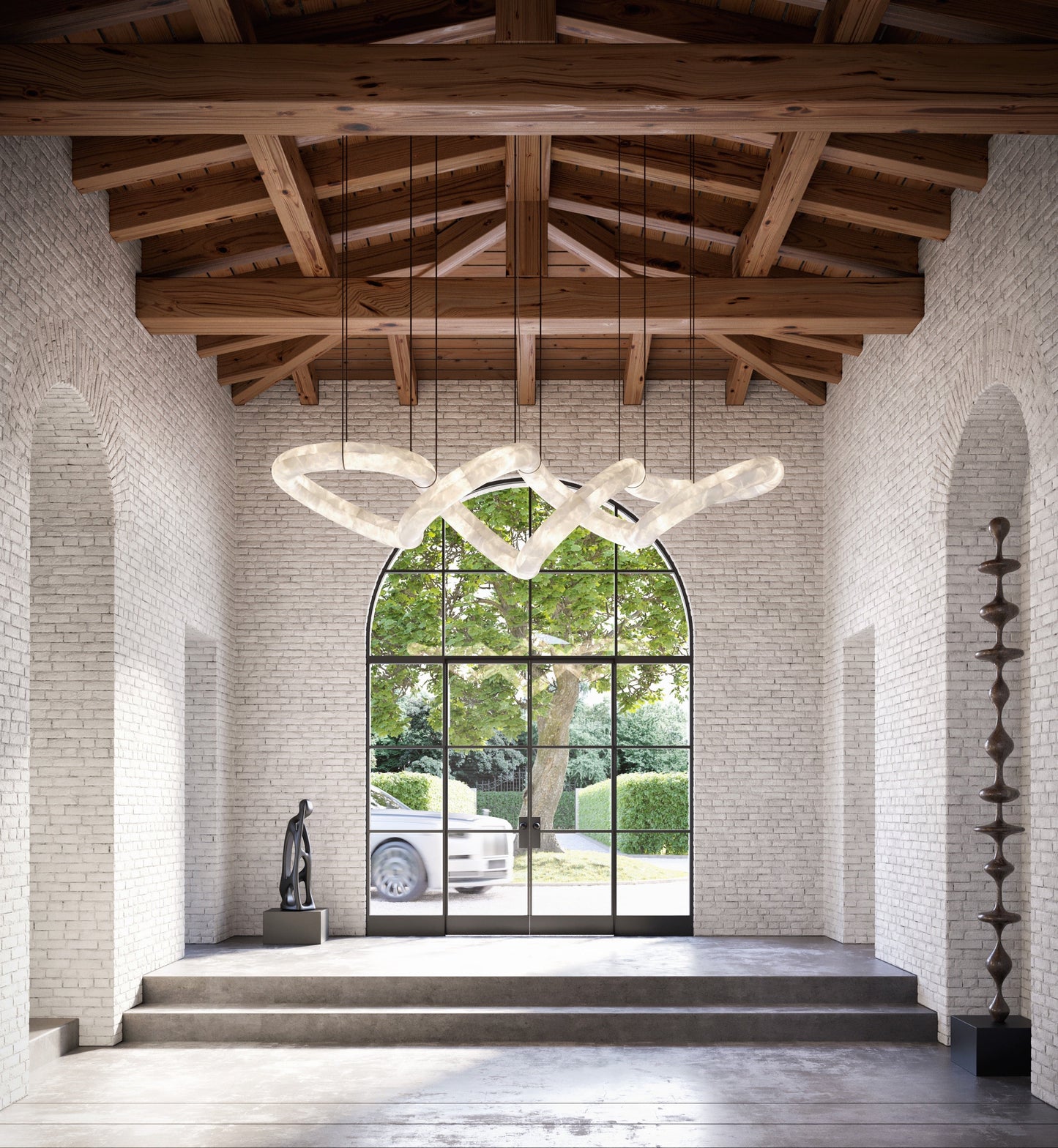 Designer Inspired Alabaster Chandelier Light 35" 55" 56" 70" 96"W