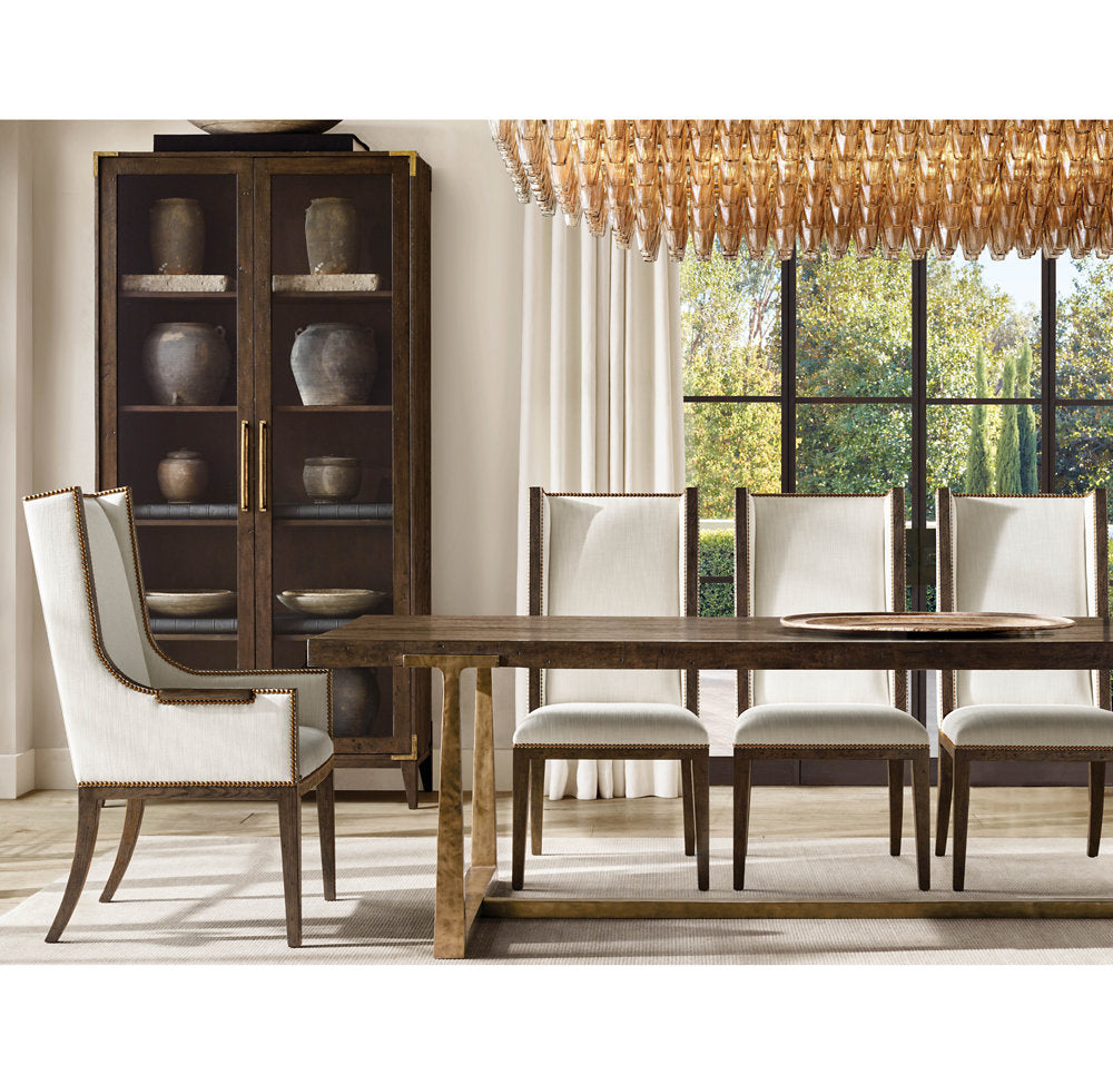 CHIARA SMOKE GLASS TIERED RECTANGULAR CHANDELIER 74"