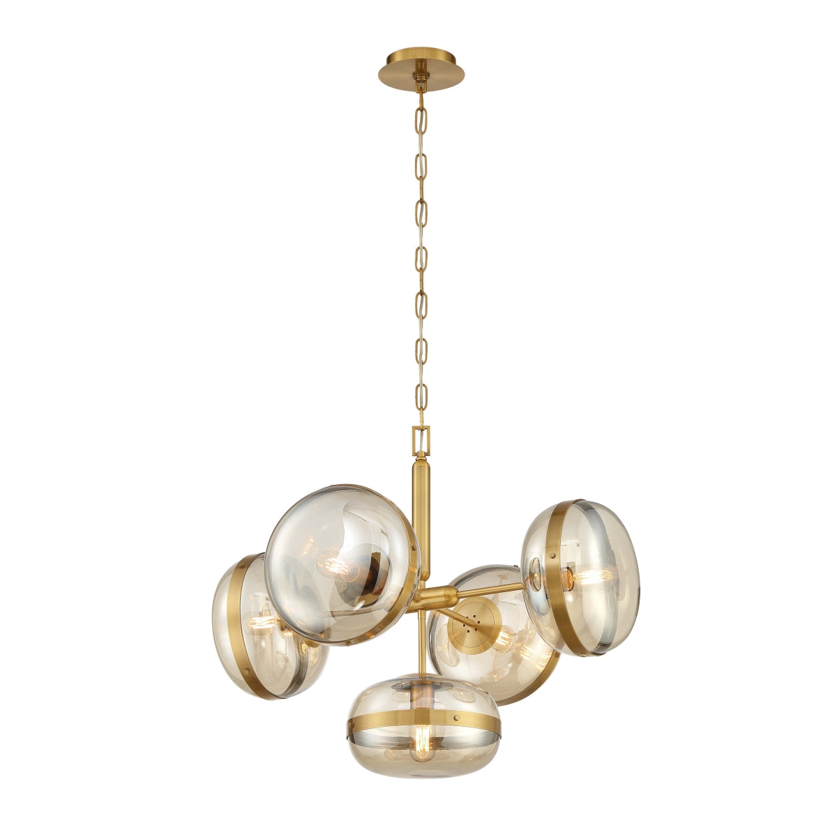 Nottingham Glass Pendant 5-Light