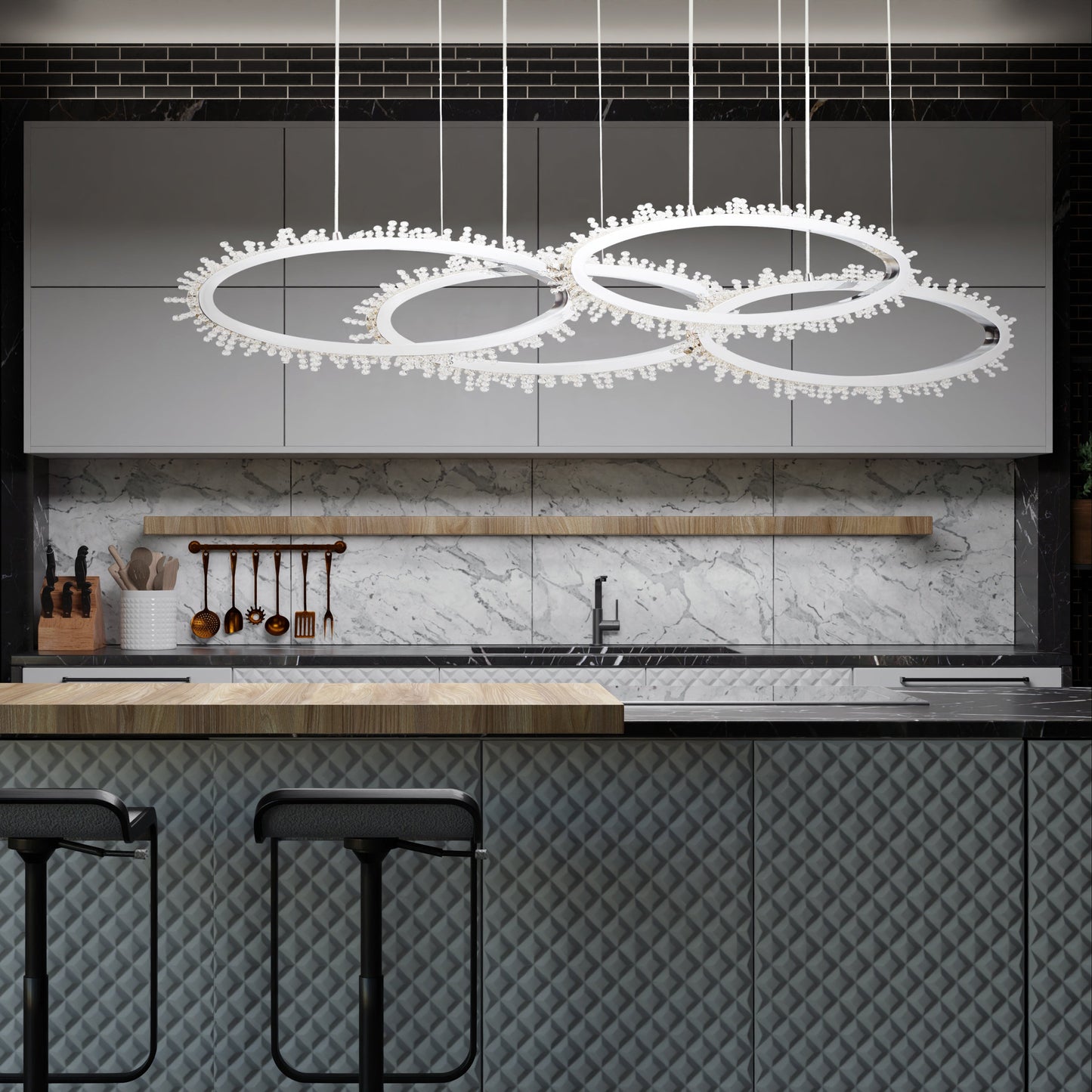 Scoppia Integrated LED Multi Drop Chandelier