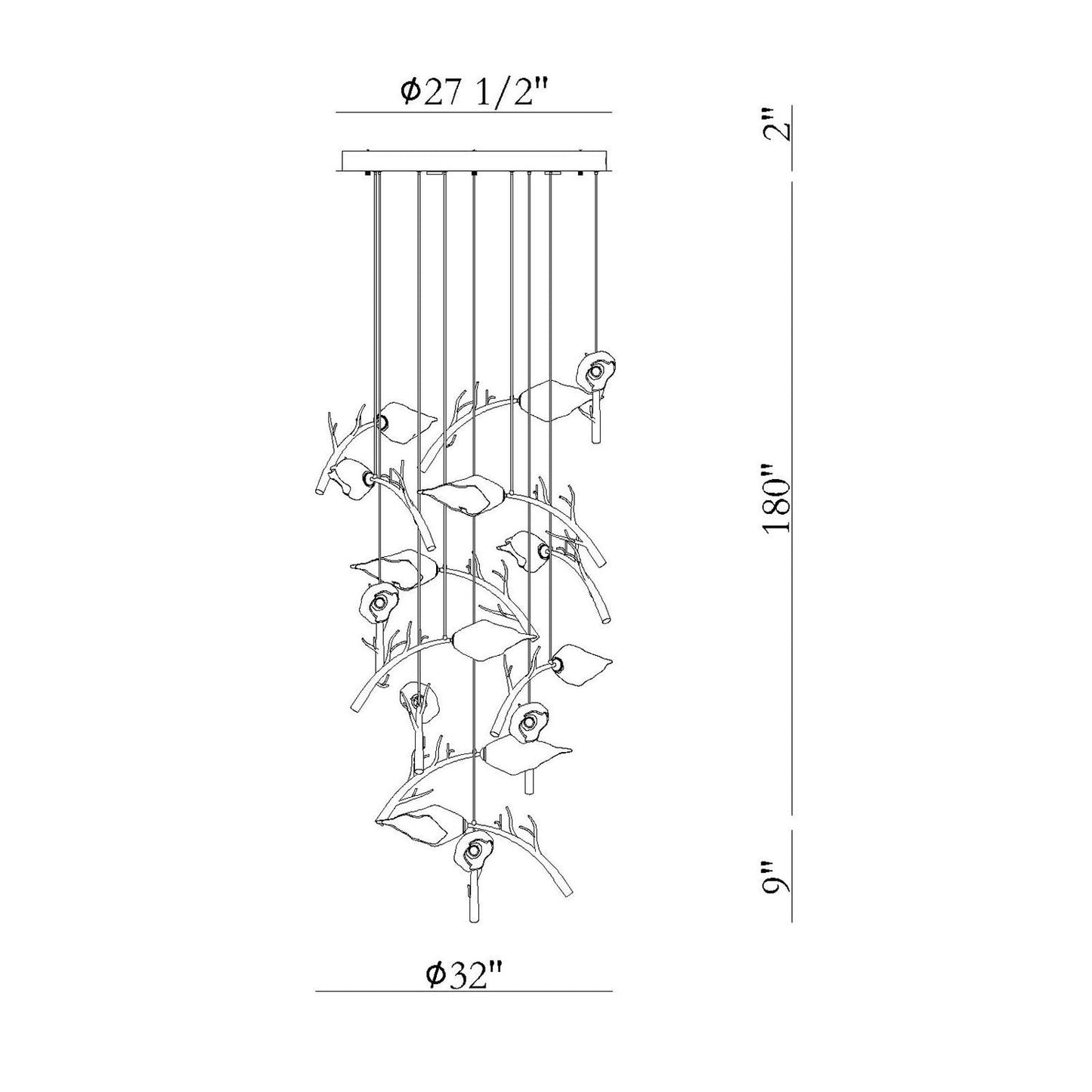 Matera Integrated LED Grand Chandelier 15-Light