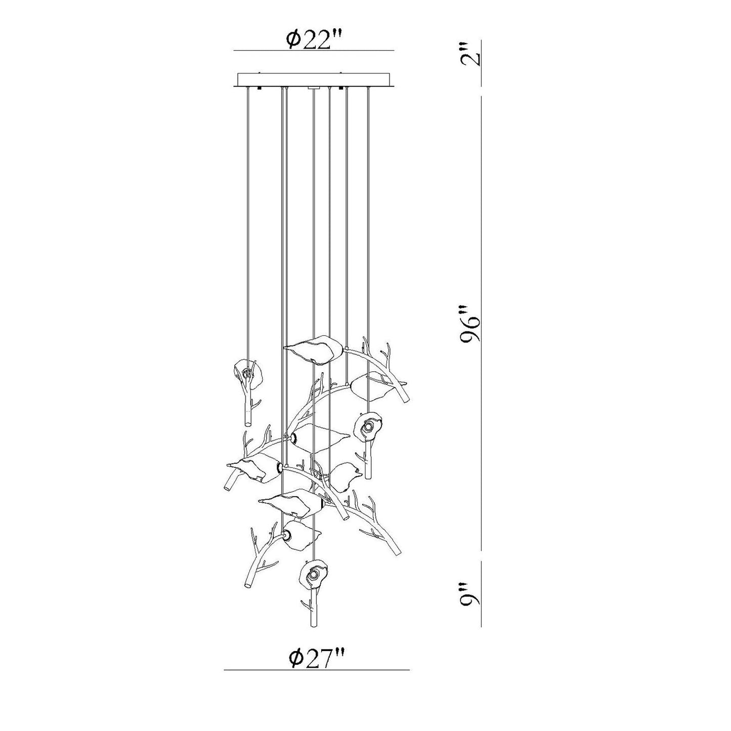 Matera Integrated LED Grand Chandelier 10-Light