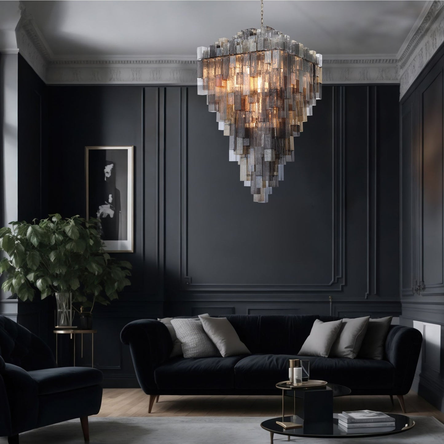 Altesa Square Glass Chandelier 46-Light