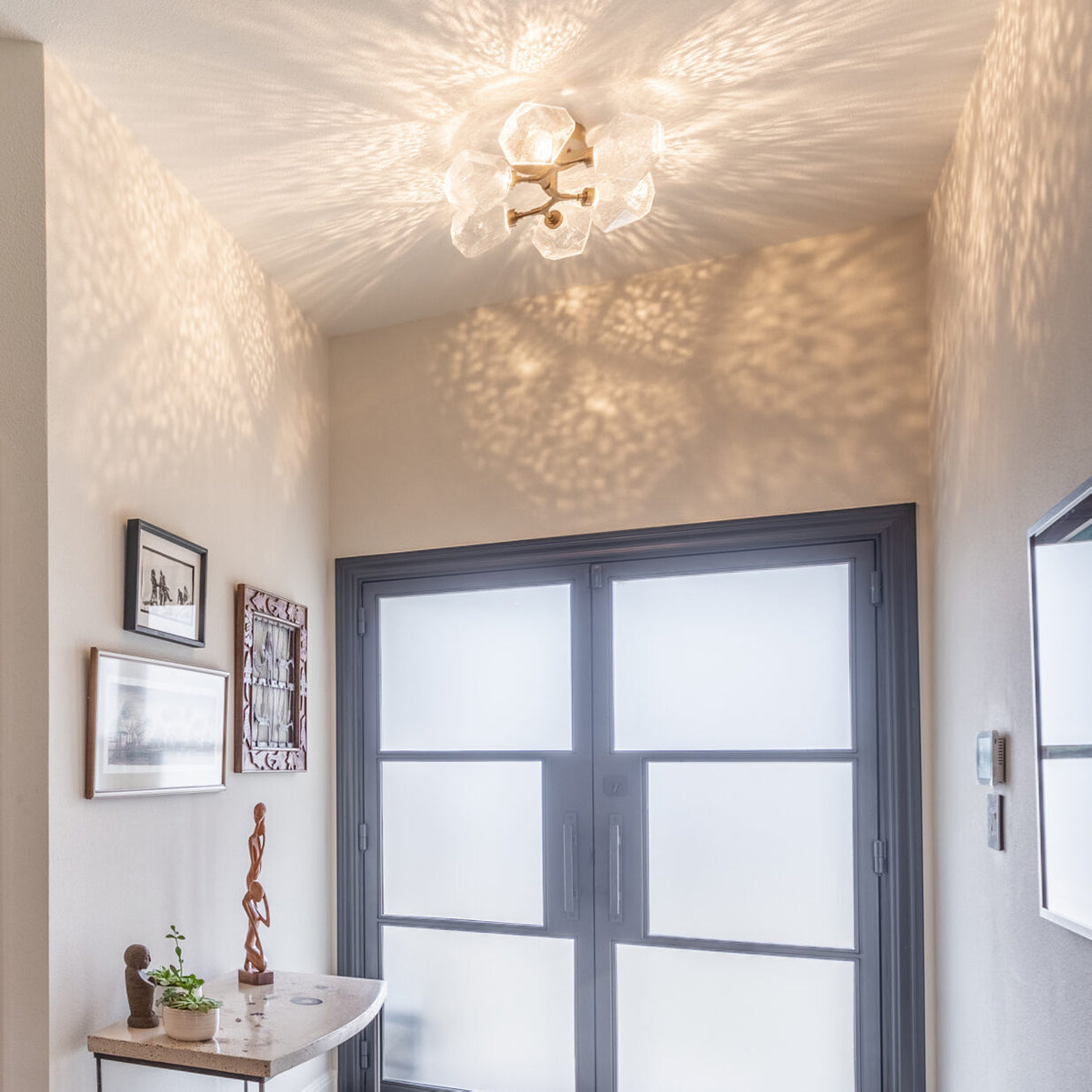 Art Twisted Flushmount Light