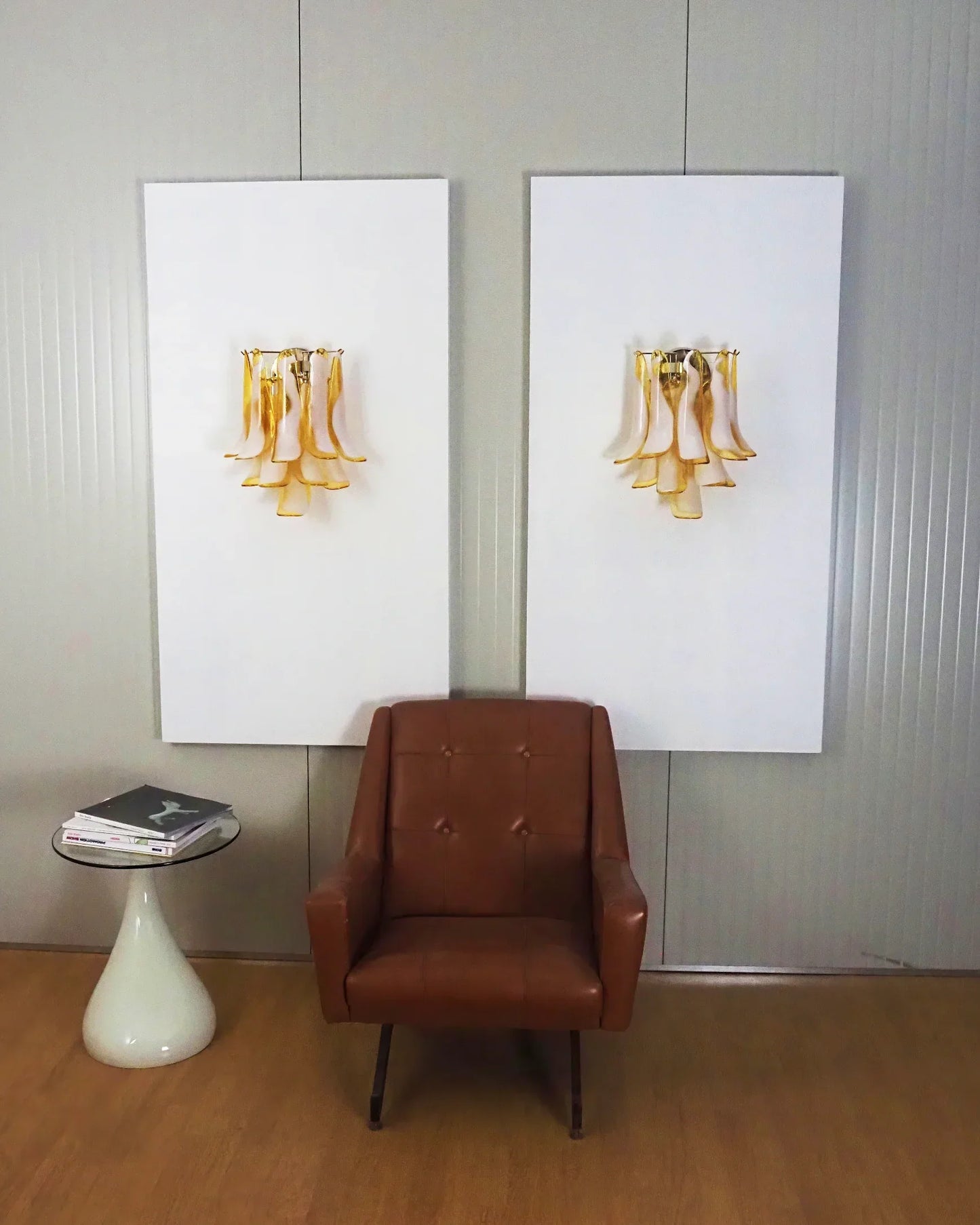 Vintage Murano Caramel Wall Lights 13.8"