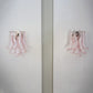 Vintage Murano Pink Wall Lights 13.8"