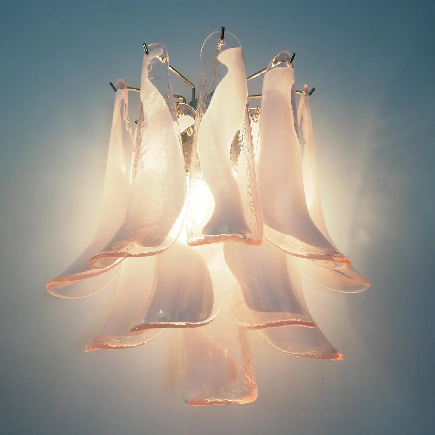 Vintage Murano Pink Wall Lights 13.8"