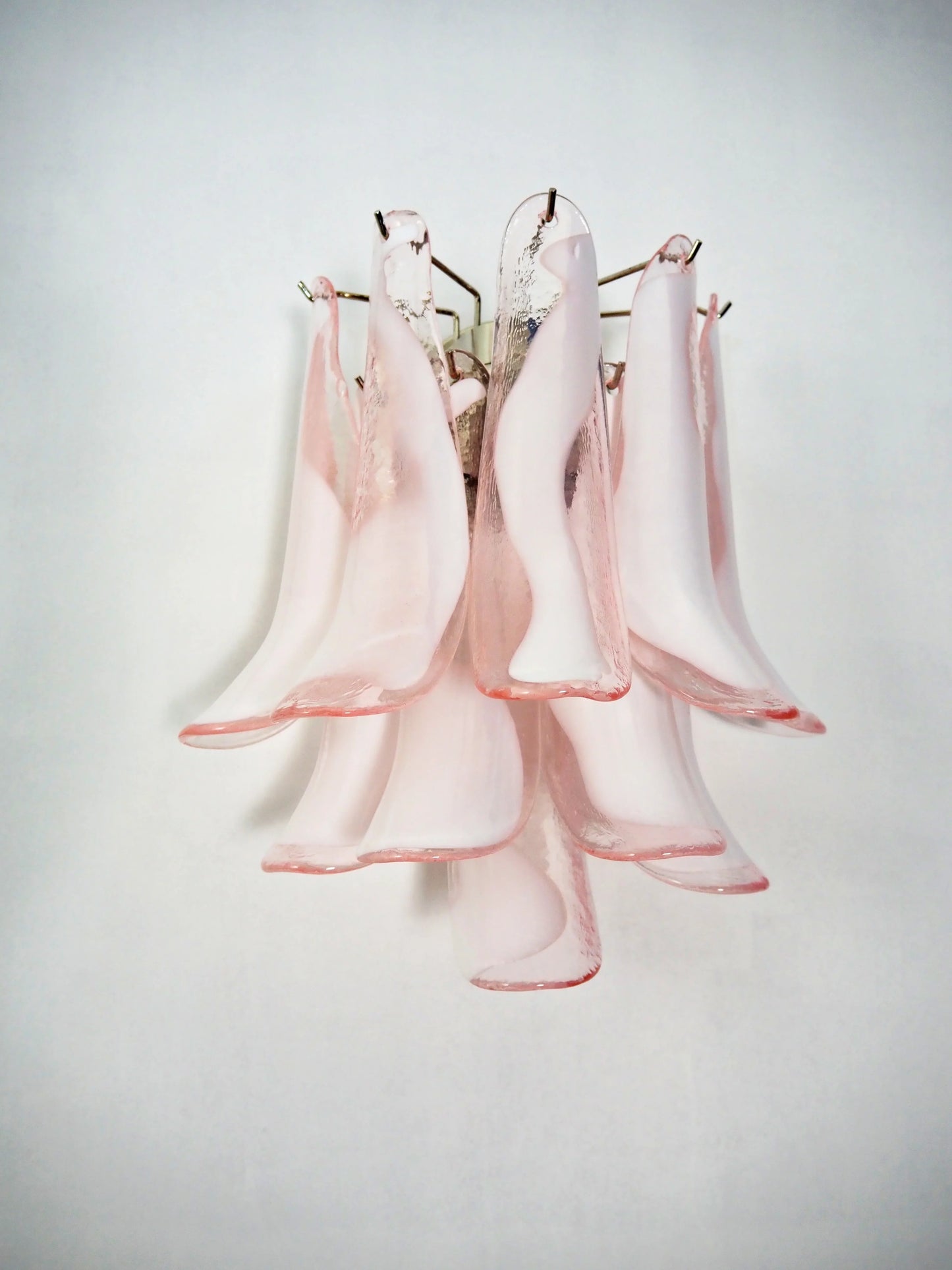 Vintage Murano Pink Wall Lights 13.8"