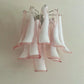 Vintage Murano Pink Wall Lights 13.8"