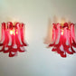 Vintage Murano Red Wall Lights 16.5"H