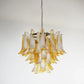 Vintage Caramels Glass Murano Petals Chandelier 26.6"