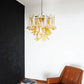 Vintage Caramels Glass Murano Petals Chandelier 26.6"