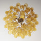 Vintage Caramels Glass Murano Petals Chandelier 26.6"