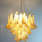 Vintage Caramels Glass Murano Petals Chandelier 26.6"