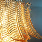 Murano Amber Ferns Glass Chandelier 31.5"