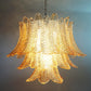Murano Amber Ferns Glass Chandelier 31.5"