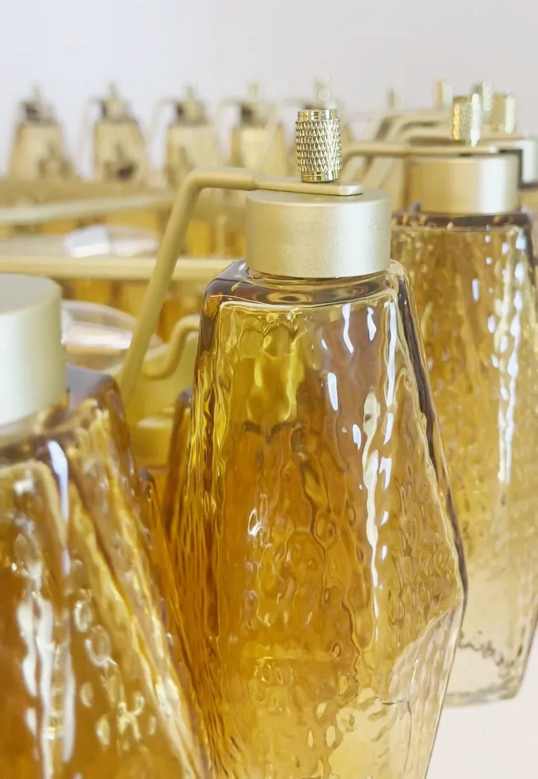 Murano Faceted Amber Glass Chandelier 35.4"