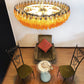 Murano Faceted Amber Glass Chandelier 35.4"