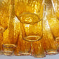 Murano Faceted Amber Glass Chandelier 35.4"
