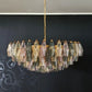 Murano Faceted Multicolor Glass Chandelier 35.4"
