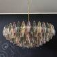 Murano Faceted Multicolor Glass Chandelier 35.4"