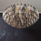 Murano Faceted Multicolor Glass Chandelier 35.4"