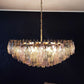Murano Faceted Multicolor Glass Chandelier 35.4"