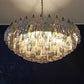 Murano Faceted Multicolor Glass Chandelier 35.4"