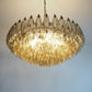 Murano Faceted Smoked Glass Chandelier 35.4"