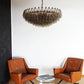 Murano Faceted Smoked Glass Chandelier 35.4"