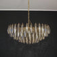 Murano Faceted Smoked Glass Chandelier 35.4"