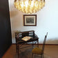 Murano Faceted Transparent Smoked Glass Chandelier 35.4"