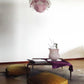 Vintage Murano Transparent Amethyst Glass Chandelier 24.8"