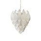 Murano Frosted Carved Glass Leaves Chandelier 21"