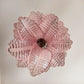 Murano Pink Felch Spiral Chandelier 27.5"
