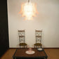 Murano Pink Ferns Glass Chandelier 31.5"