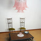 Murano Pink Ferns Glass Chandelier 31.5"