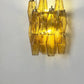 Murano Poliedri Amber Glass Wall Sconces 9.8"