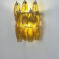 Murano Poliedri Amber Glass Wall Sconces 9.8"